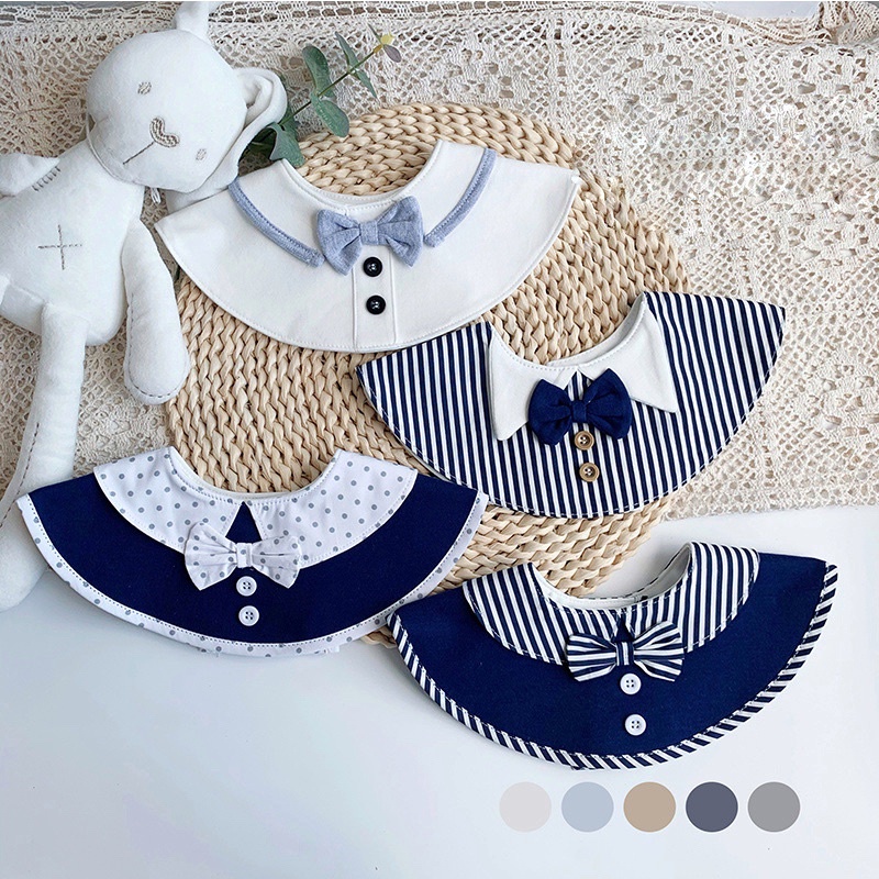 Yếm tròn cotton công tử cho bé trai