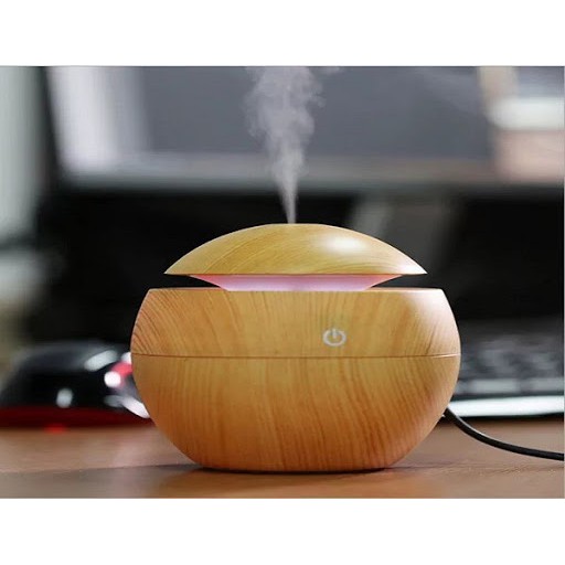 Máy phun sương tạo độ ẩm Vân Gỗ Aroma tròn nhỏ gọn