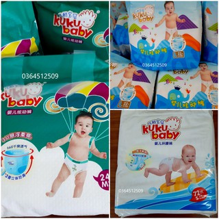 Combo 03 tã quần/tã dán Kuku Baby nội địa trung S72/ M24/ L22