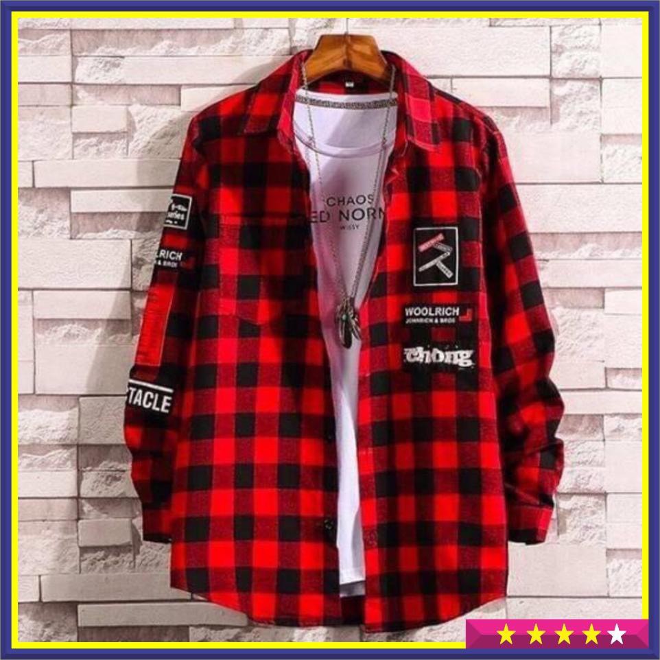 Áo Khoác Fanel Nam Nữ From Rộng Unisex Đỏ Chong