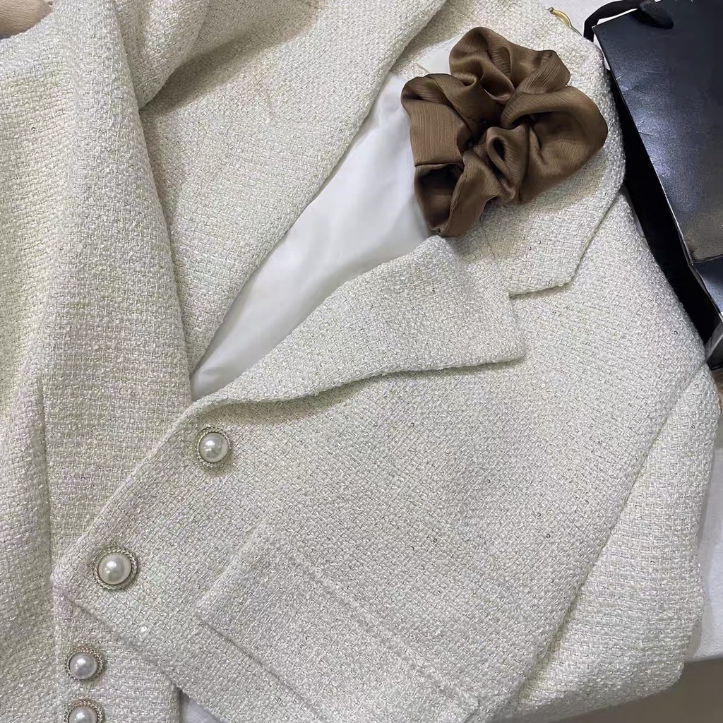 ÁO DẠ TWEET TRẮN DÁNG VEST 2 LỚP THANH LỊCH THỜI TRANG | BigBuy360 - bigbuy360.vn