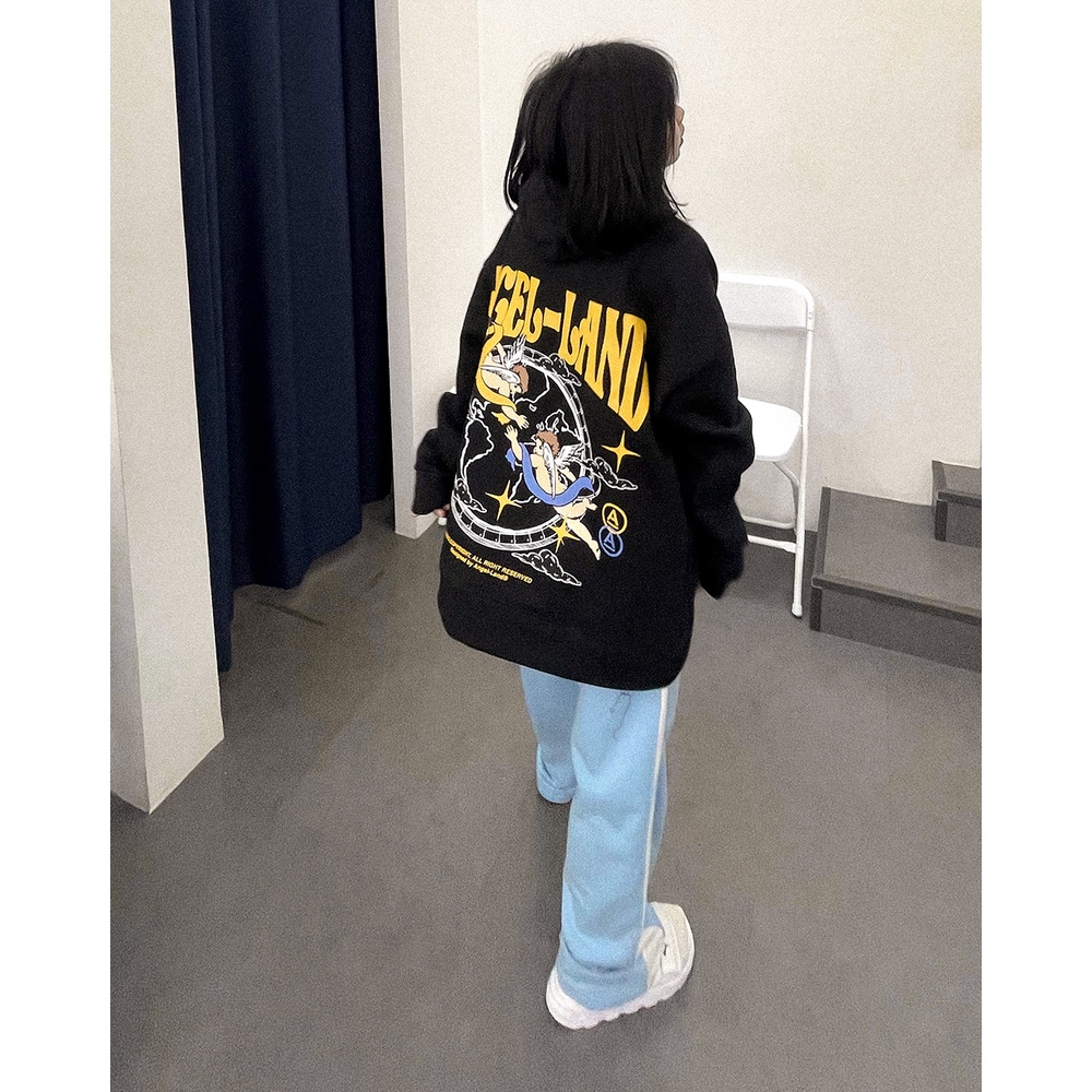 Áo Khoác Hoodie Khoá Kéo Angel-Land Night In Space Black Zip Hoodie Nỉ Bông - NZB