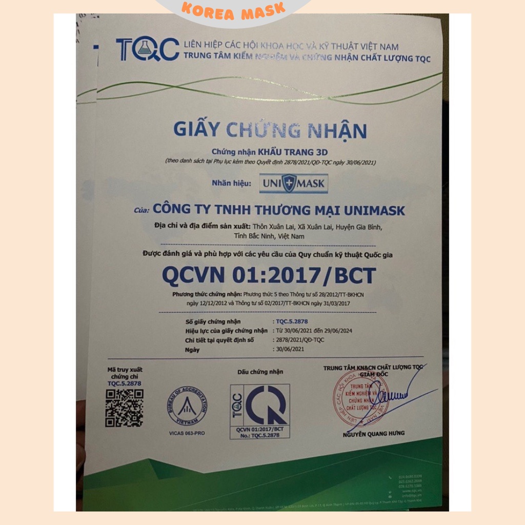 Sỉ Thùng 300 Chiếc Khẩu trang 4 Lớp KF94 UNI MASK Chống Bụi Mịn Và Kháng Khuẩn Hàng Cao Cấp