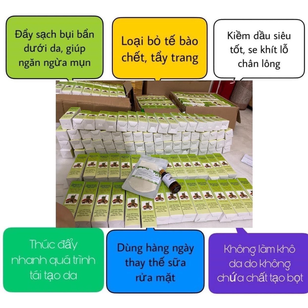 Bột rửa mặt kiềm dầu bột xanh