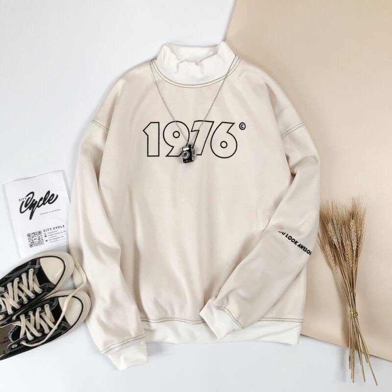 Áo Sweater Nam Nữ Cổ Lọ In 1979 Form Rộng Dài Tay Ảnh Thật E451 Hot Hit Xưởng sỉ Đại Dương | BigBuy360 - bigbuy360.vn