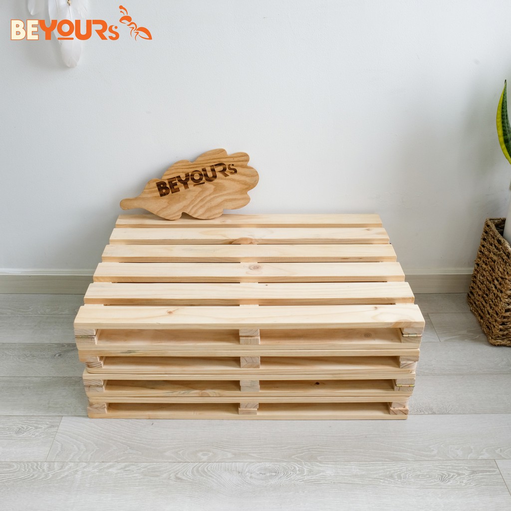 Giường Ngủ Pallet Gỗ Thông Minh BEYOURs Skinny Bed Nội Thất Kiểu Hàn Lắp Ráp