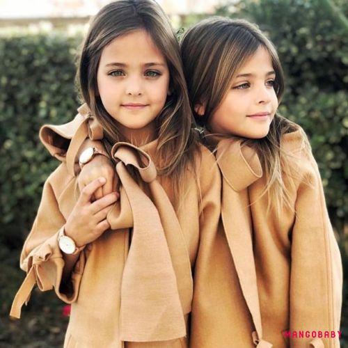 Áo khoác giữ ấm tay dài cột nơ thời trang xinh xắn dành cho bé gái