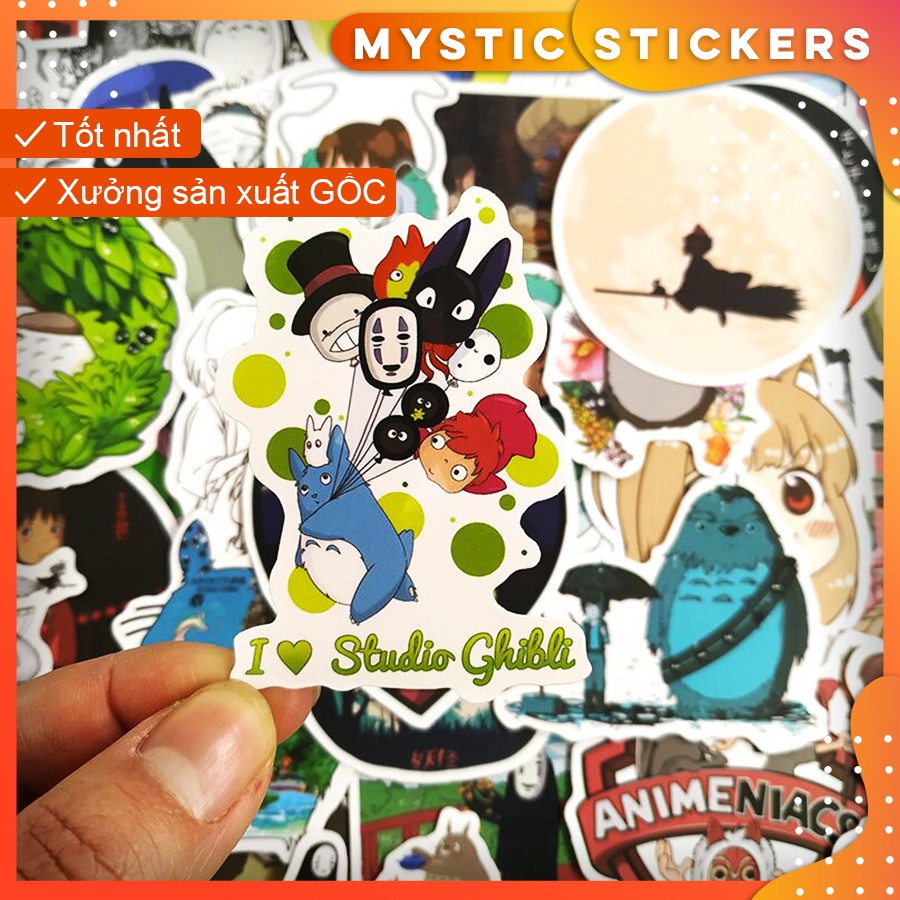 [SPIRITED AWAY] 50 Sticker chống nước/ trang trí ,dán xe laptop mũ bảo hiểm vali...