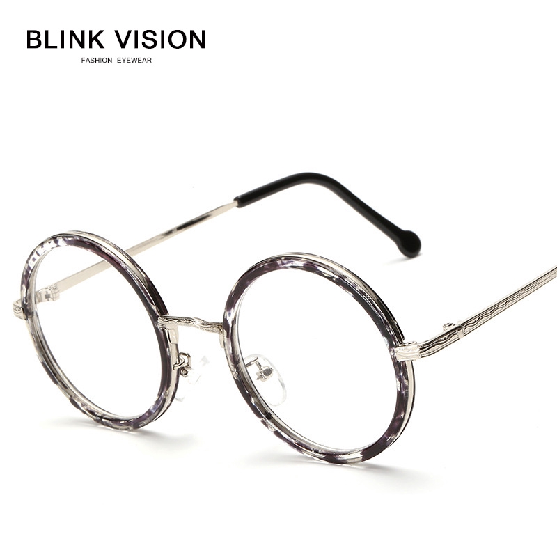 Harry Potter Cổ điển Kính mắt Tròn Khung Retro Ins kim loại Thời trang Nam Nữ Kính Unisex Ống kính có thể thay thế