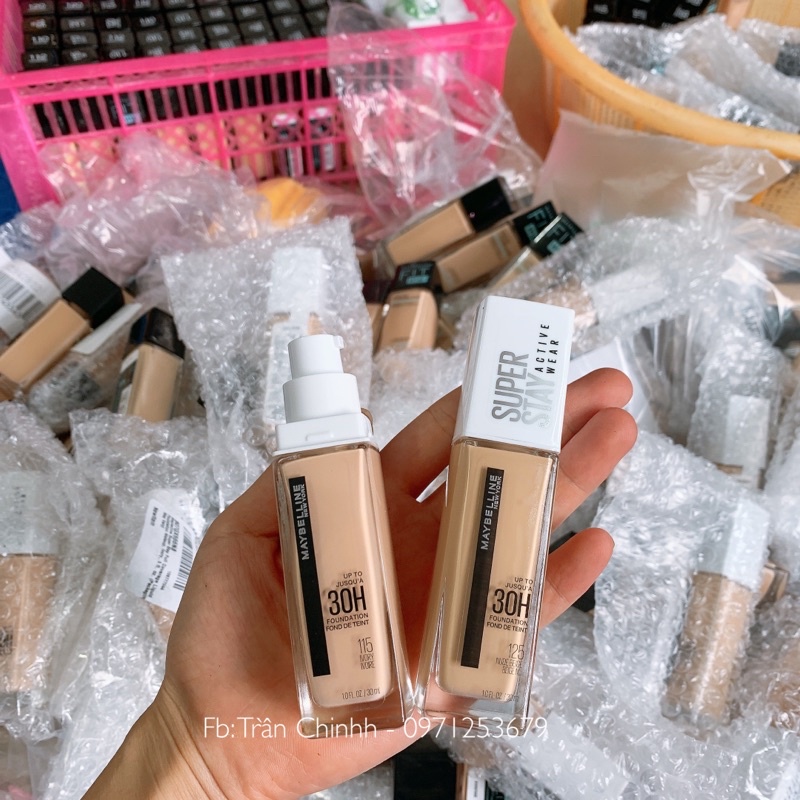 Mẫu mới - Kem nền Maybelline Super Stay 30h Foundation tone 110 112 115 120 125