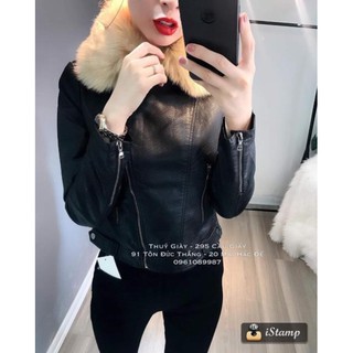 ÁO DA CỔ LÔNG THÁO RỜI SIÊU HOT .