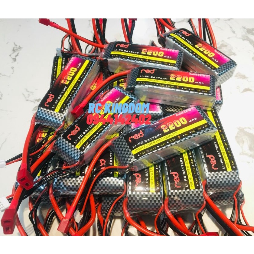 Pin 2200mAh 2S/3S cho xe tàu, máy bay điều khiển từ xa