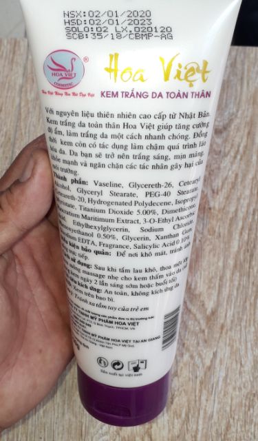 Một tuýp kem dưỡng da toàn thân B6 150g Hoa Việt_chính hãng