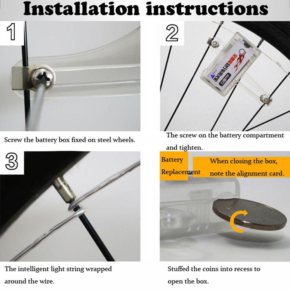 LANFY Đèn LED Nhiều Màu Gắn Căm Xe Đạp