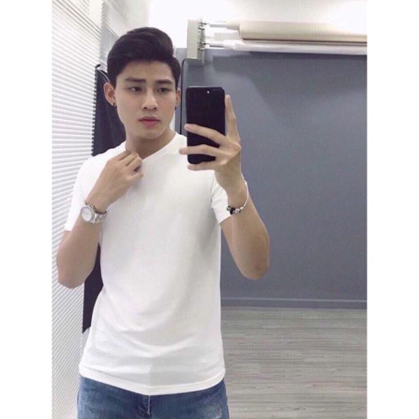 ÁO THUN NAM TRƠN TRẮNG ĐEN CHẤT DÀY DẶN có bigsize vải thun cực chất