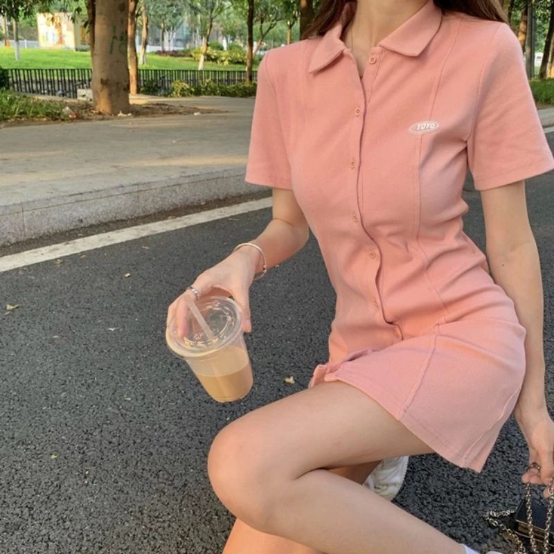 Váy thon eo Polo Body nữ mùa hè hot 2021 Puwn Shop