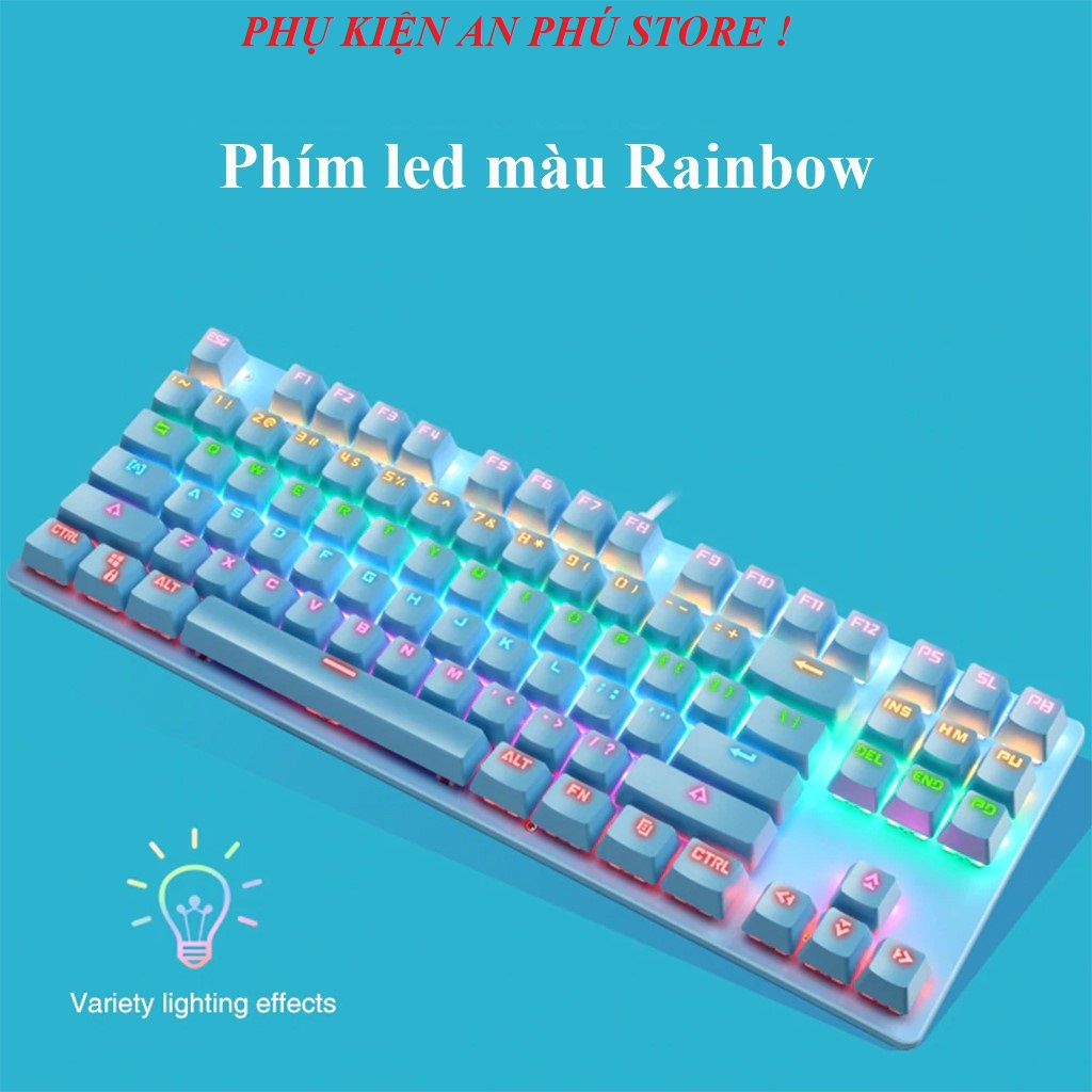 BÀN PHÍM CƠ MÁY TÍNH K550 PRO LED RGB 10 CHẾ ĐỘ TỰ ĐỔI MÀU, BÀN PHÍM CHUYÊN GAME,PHÍM ÊM, ĐỘ NẢY CAO - AnPhuStore