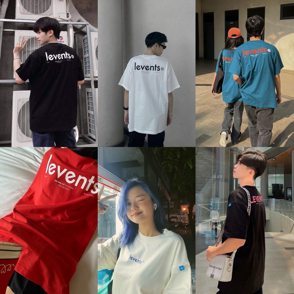 Áo Thun Local Brand LeVents Màu Xanh Nam Nữ Tay Lỡ Form Rộng Unisex Full Mạc
