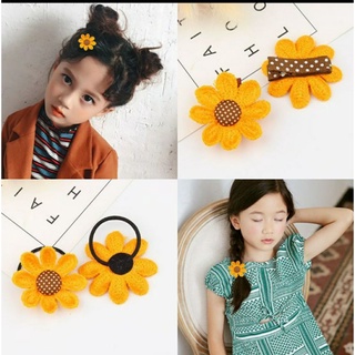 Kẹp tóc/ Cột tóc hoa hướng dương cho bé
