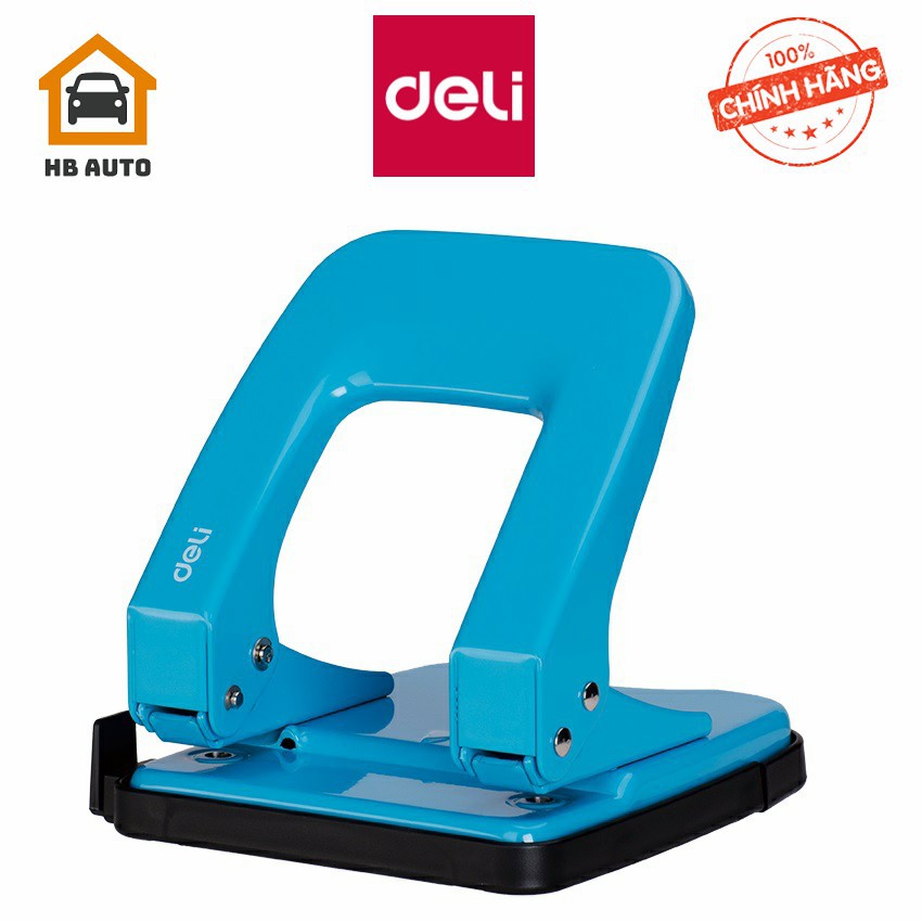 Bấm lỗ giấy Deli 138 35 tờ vỏ kim loại SPCC bền đẹp