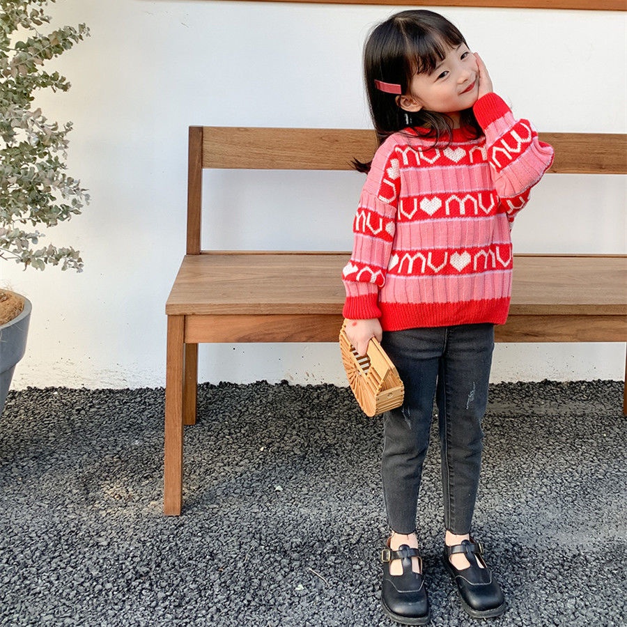 Quần Legging Bé Gái Quần Jean Dài Lưng Cao Thiết Kế Dễ Thương Cho Bé Gái