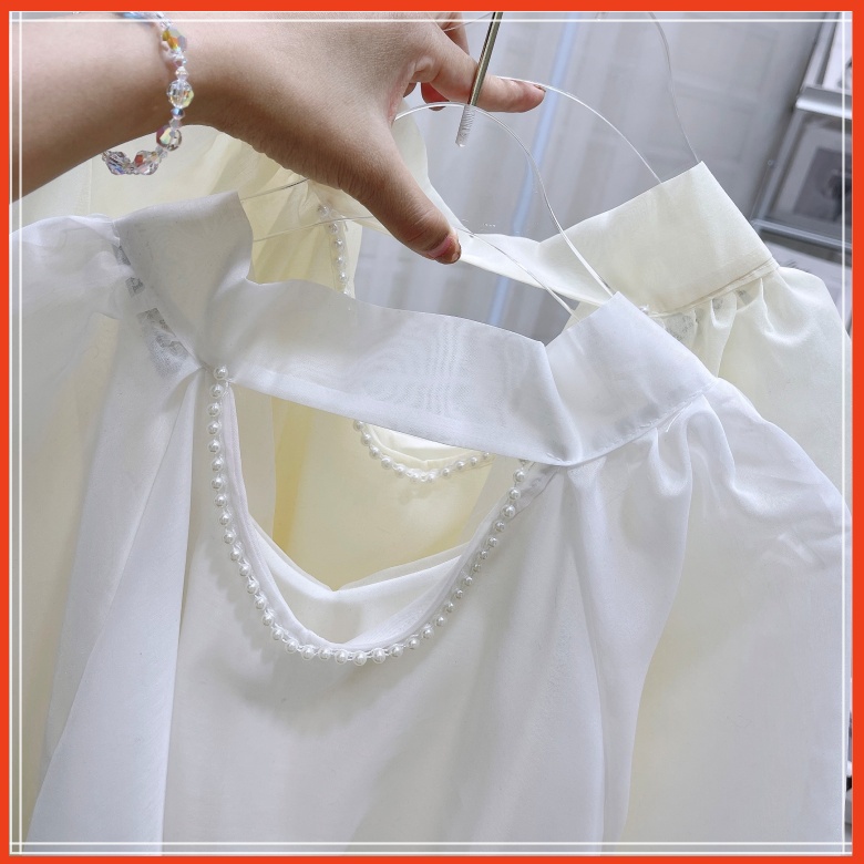 Áo sơ mi tơ óng 2 lớp cổ nơ ngọc siêu hot có ảnh thật | BigBuy360 - bigbuy360.vn