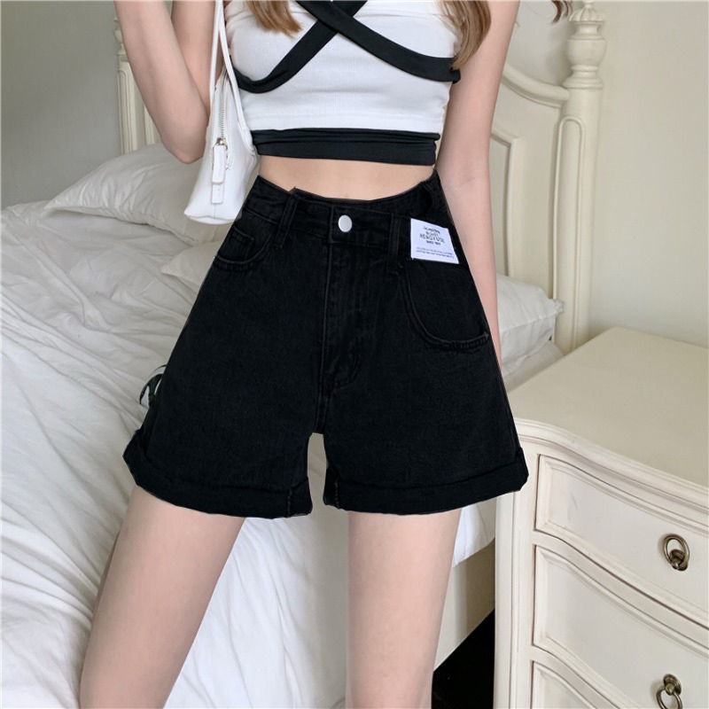 COZOK Quần Short Lưng Cao Dáng Ôm Lệch Tà Cá Tính Dễ Phối Đồ