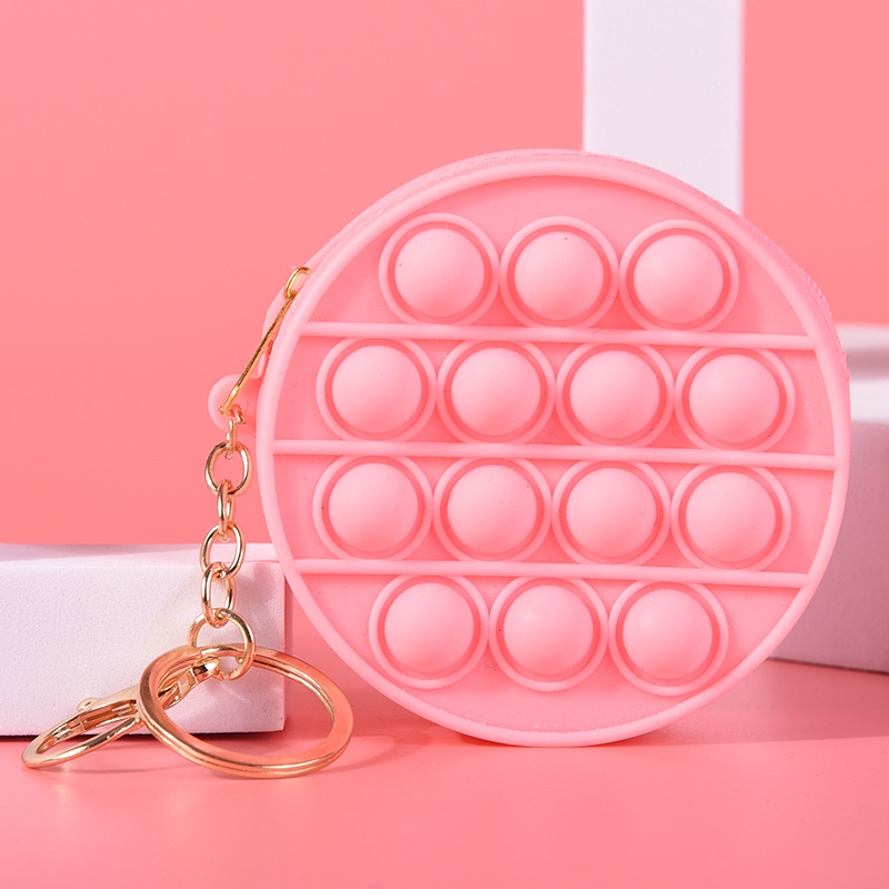 Pop it Đồ Chơi Ví Nhỏ Đựng Tiền Xu Có Móc Khóa Hình Fidget Spinner