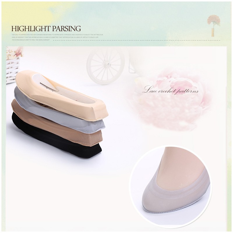 Summer Ice Silk Invisible Boat Socks Women Black Nylon No Show Socks Cozy Ladies Sexy Non Slip Socks Cotton Sole