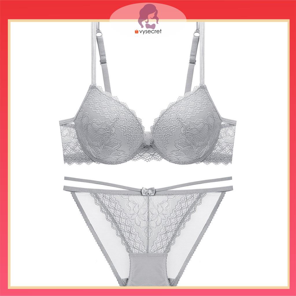 Bộ đồ lót ren cao cấp ,set đồ chip Vic ren quần dây có gọng đệm nâng ngực C199 | BigBuy360 - bigbuy360.vn