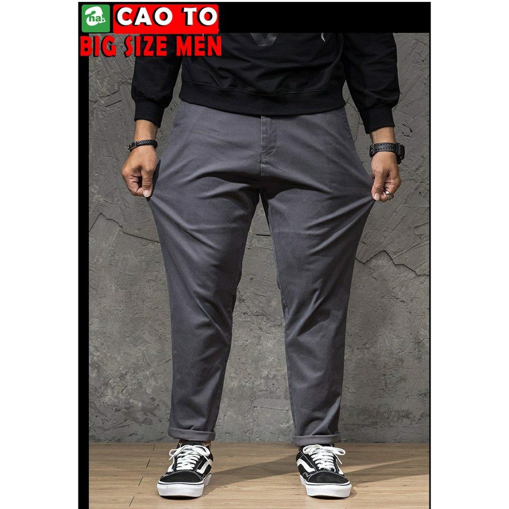 Quần Kaki Màu Xám Lông Chuột Big Size Men Hàng chính Hãng Chất Lượng Cao Cho Người Ngoại Cỡ