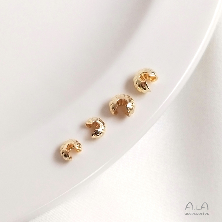 Khóa Cài Nửa Hình Chữ C Màu Vàng Đồng 14K Dùng Làm Vòng Tay DIY