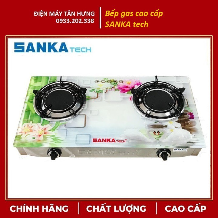 Bếp Gas Đôi Hồng Ngoại SANKA tech 725BG - Bộ van gas Namilux và dây gas 3 lớp