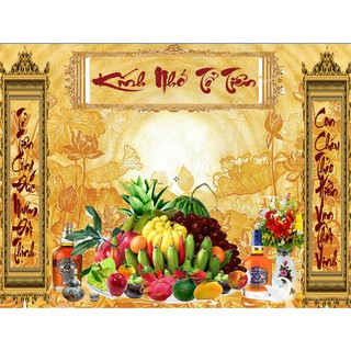 Tranh dán tường 3D Phòng thờ thờ 80cm*1m2
