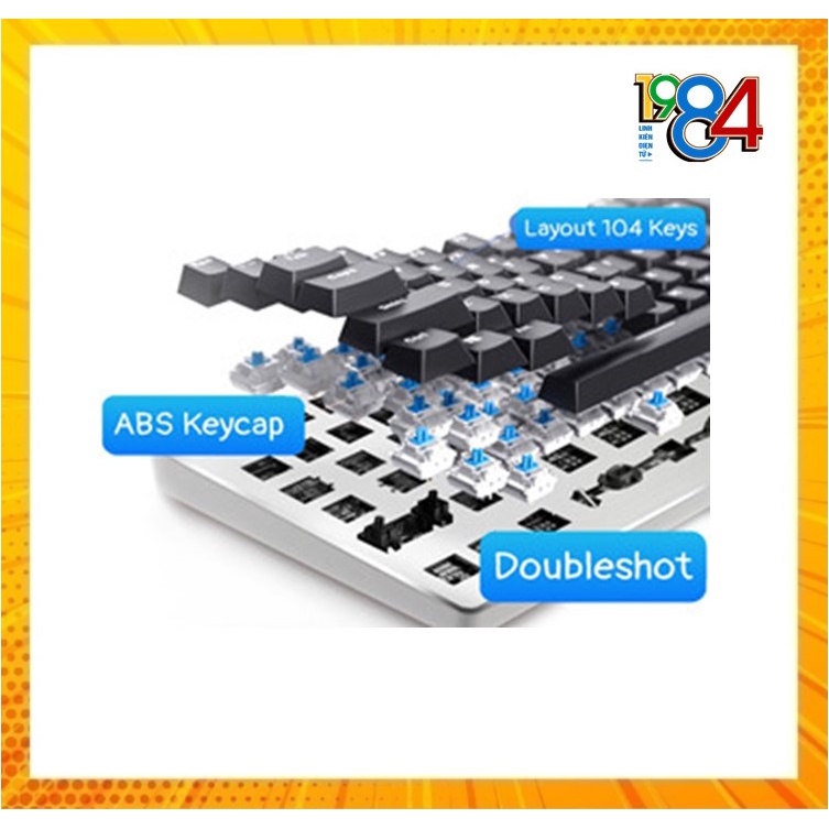 Bộ Keycap Layout 104 Keys Black