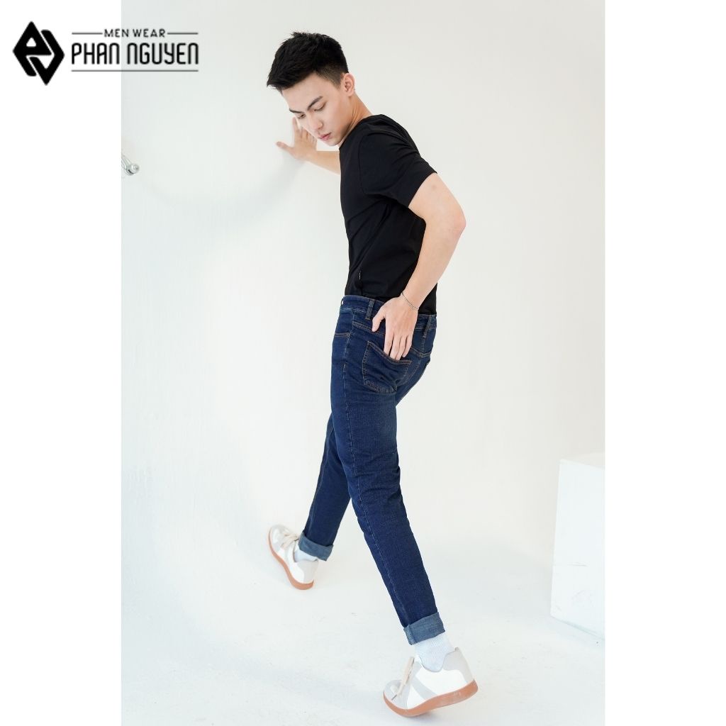 Quần bò nam dáng dài Phan Nguyễn kiểu dáng slim fit, thiết kế đơn giản, trẻ trung, độ bền cao, thoáng mát QBD.023