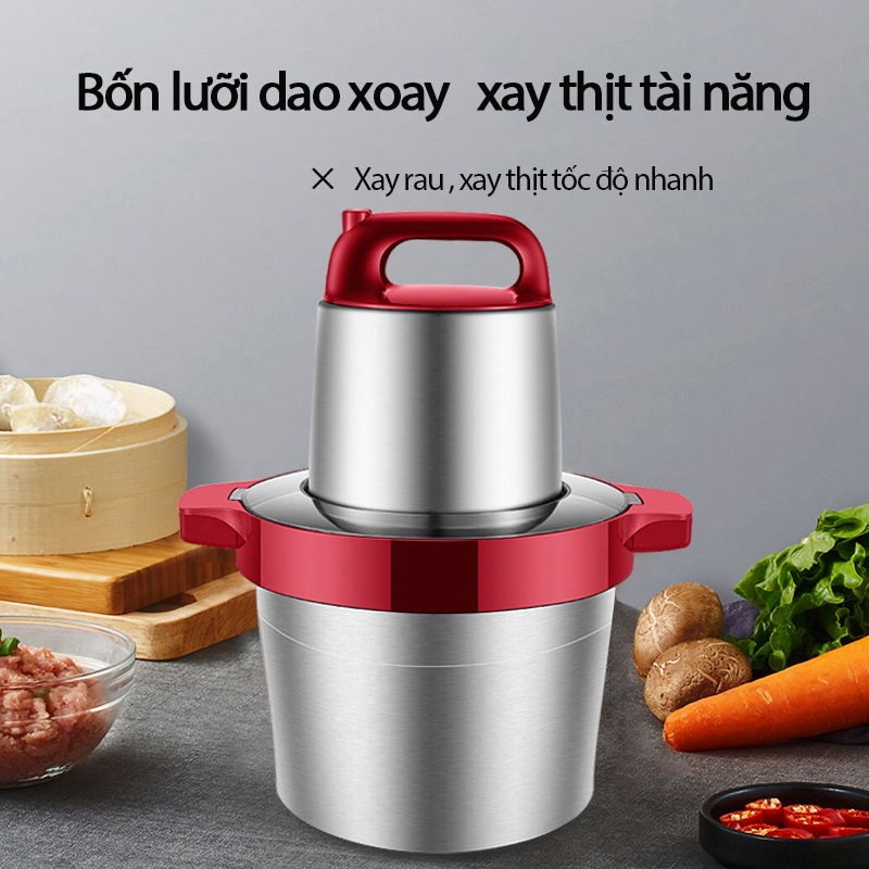 FU66R Máy xay thịt 6 Lít máy xay rau củ thịt inox thép không gỉ Máy xay Nồi xay