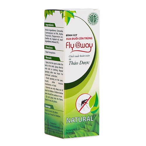 Bình Xịt Đuổi Muỗi Flyaway Bảo Linh 60ml Và 100ml