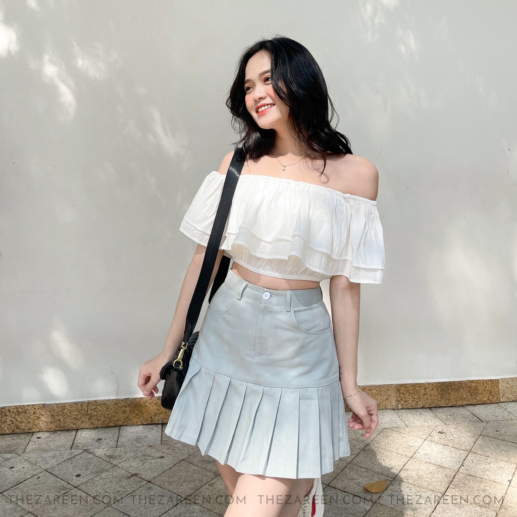 CHÂN VÁY KAKI XẾP LY ZAREEN VAA34 XANH XÁM | BigBuy360 - bigbuy360.vn