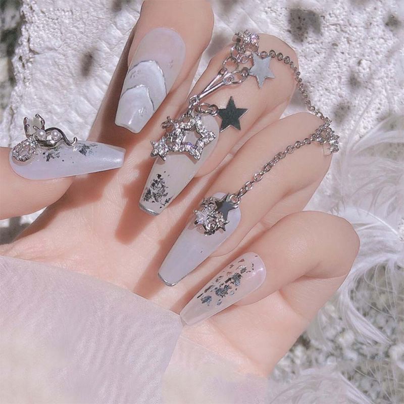 Charm nơ,charm tim cao cấp đính móng tay