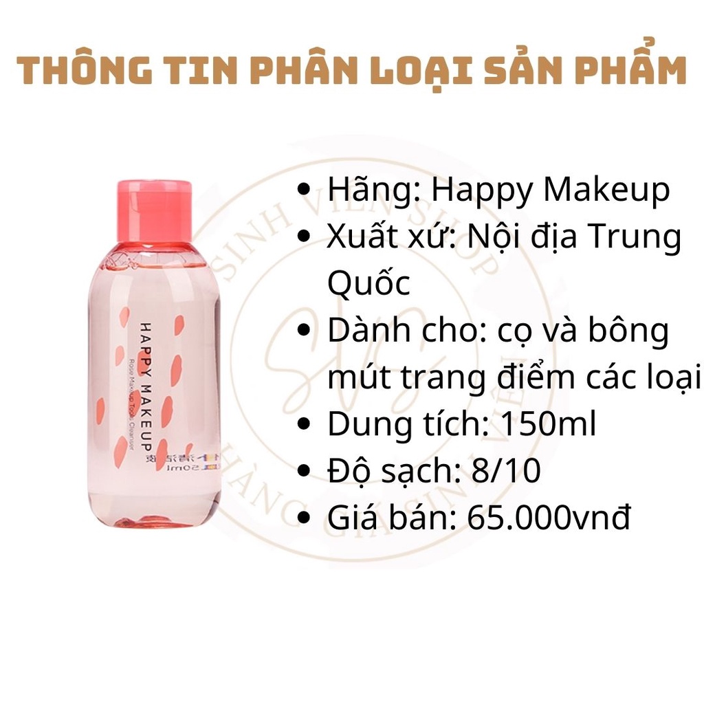 Nước rửa cọ và mút trang điểm minisize FocusMe 50ml vệ sinh dụng cụ trang điểm