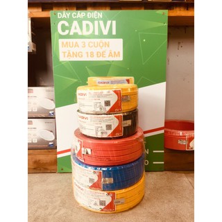 Dây điện đơn cadivi 4.0 chính hãng 50 mét