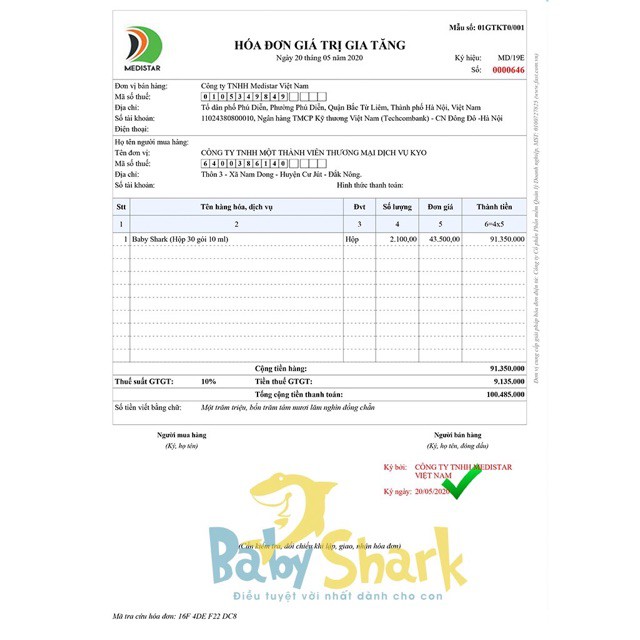 Baby Shark - Tăng cường hệ tiêu hóa, tăng cân cho trẻ