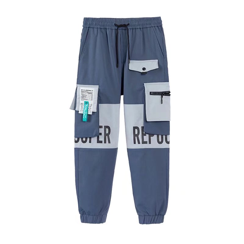 Quần ống rộng nhiều túi màu sắc chất lượng cao phong cách đường phố Hàn Quốc thời trang cho nam size S-5XL