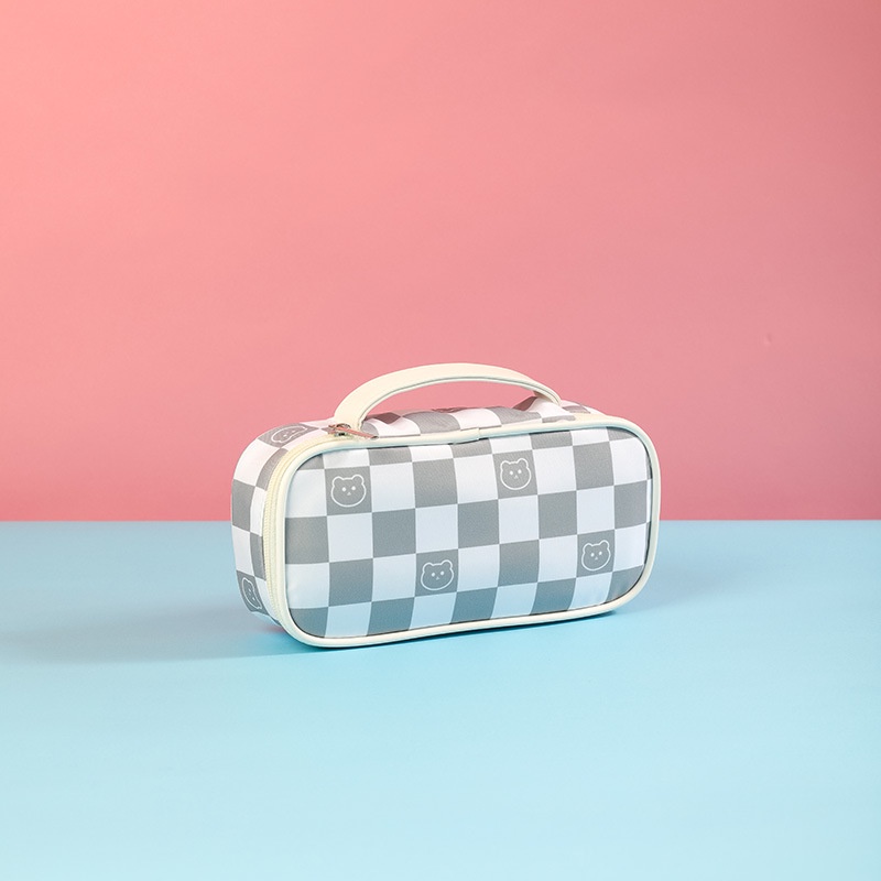 Túi Đựng Bút Họa Tiết Sữa Trắng Đen Sức Chứa Lớn