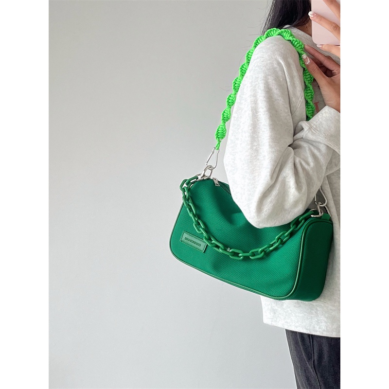 IELGY Túi đeo dưới cánh tay Dây Xích Nhỏ Gọn Dễ Phối Đồ Thời Trang Cho Nữ