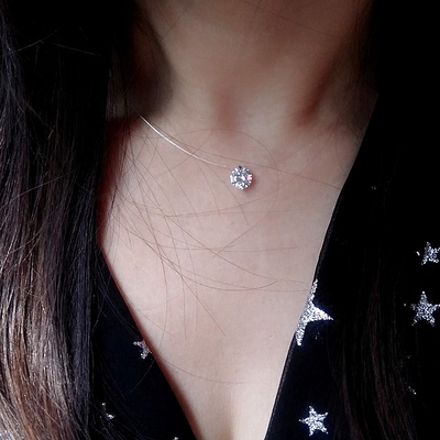 Dây chuyền trong suốt đính đá Zircon