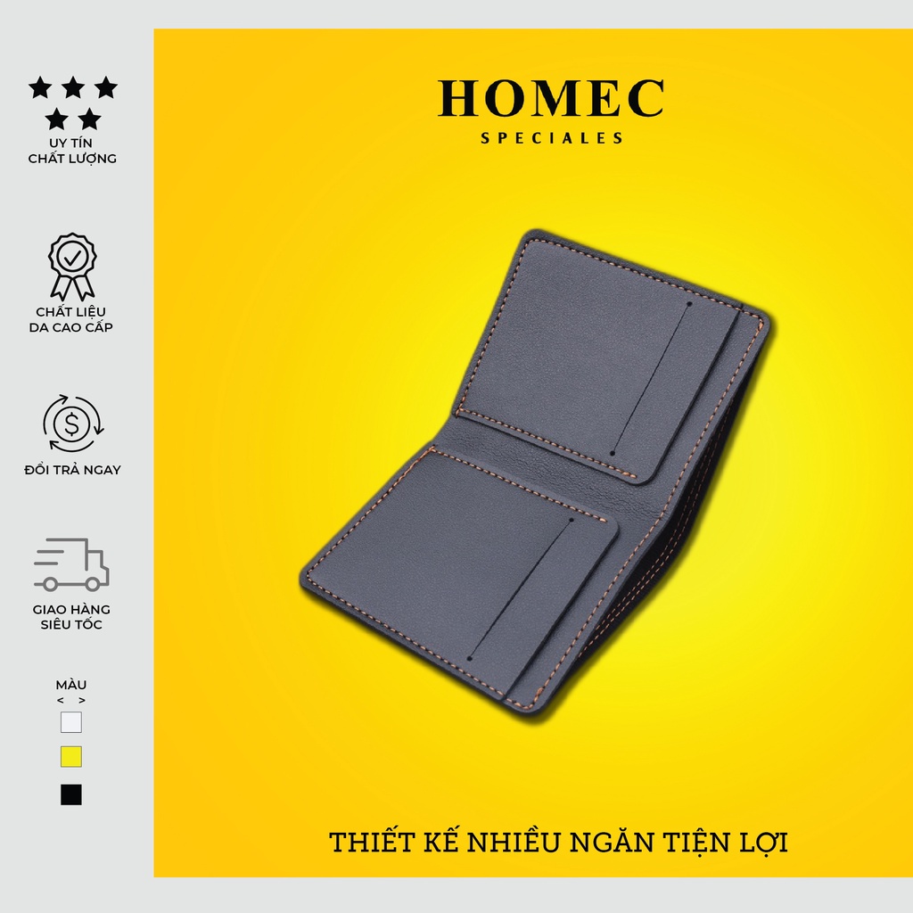 Ví nam cầm tay HOMEC 92 chất liệu cao cấp bóp nam dáng ngang thời trang - HOMEC