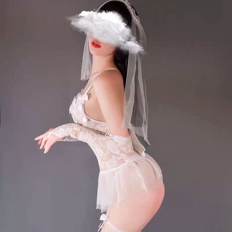 Váy ngủ cosplay cô dâu sexy gợi cảm, Đồ ngủ cosplay sexy