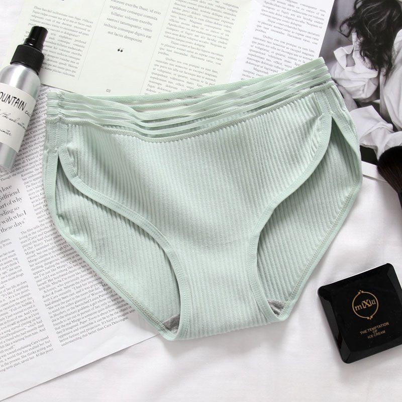 Quần lót cotton không đường viền màu trơn cho nữ